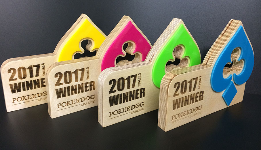 Sustainable Customised poker award manufacturer by More Creative Awards